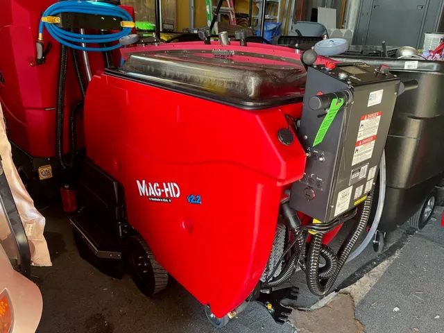 Skyward floor-scrubbing machine on a commercial hard floor