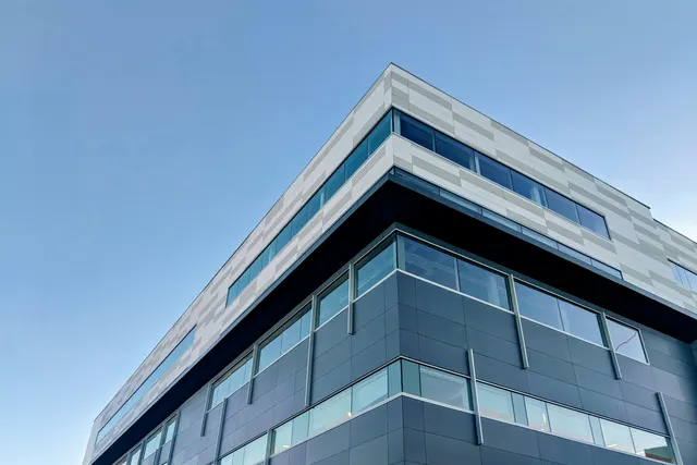 Contemporary office block exterior